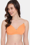 Zivame Beautiful Basics Padded Non Wired 3/4Th Coverage Backless Bra - Mock Orange — thumbnail 3